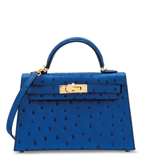 cobalt ostrich mini kelly hermes|Hermes mini kelly.